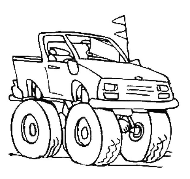 640x601 Monster Truck Coloring Pages Team Colors