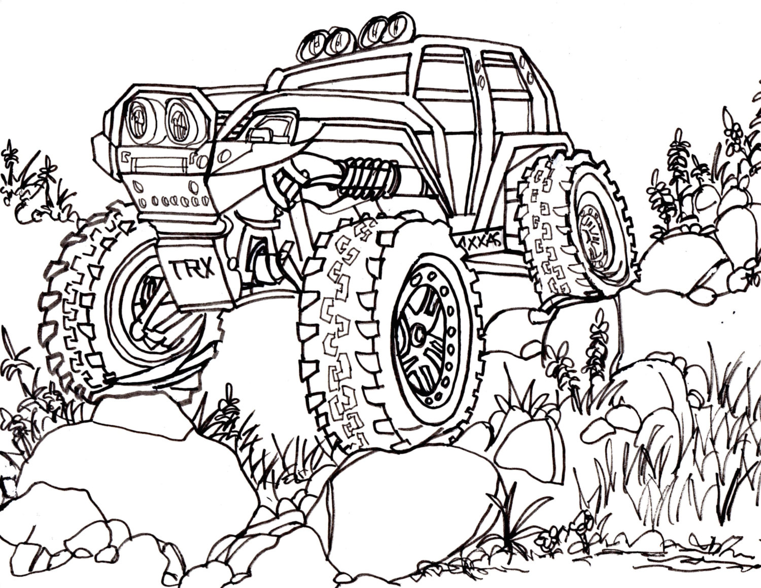 1500x1159 Rc Car Coloring Pages