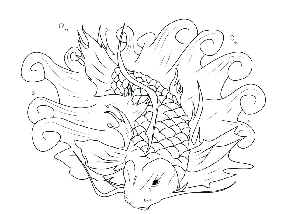 970x703 Tropical Fish Coloring Sheets