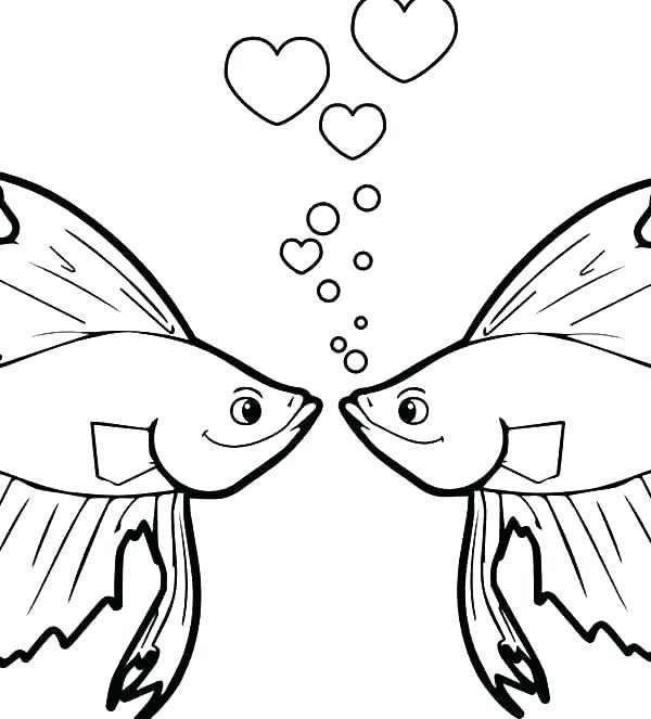 600x663 Fish Coloring Picture