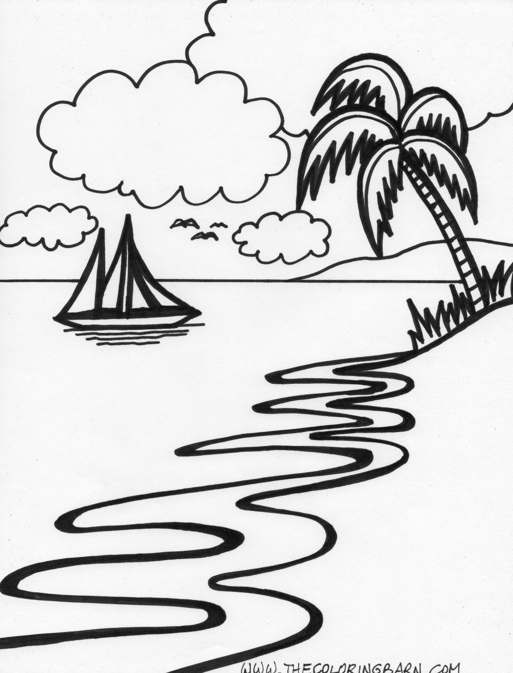 1000x1310 Tropical Island Coloring Pages