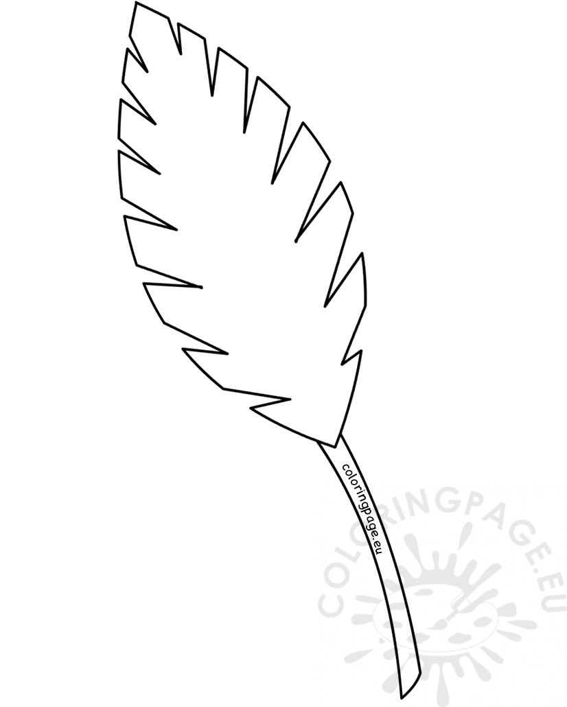 826x1030 Palm Leaf Outline Sunday Coloring Page Amazing