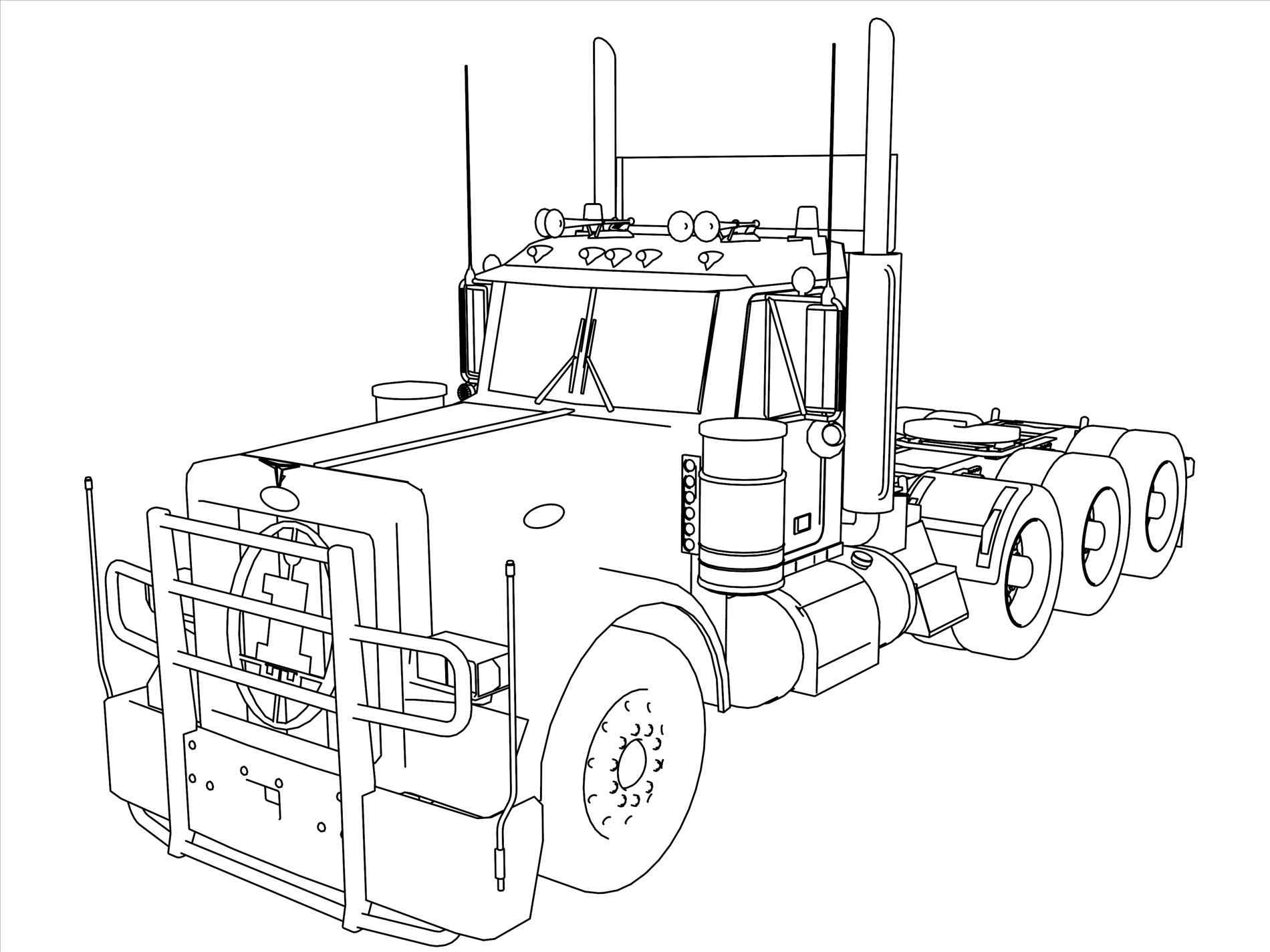 1900x1425 Coloring Pictures Of Tractor Trailers Inspiration Semi Truck