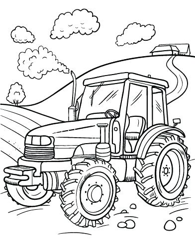 392x507 Tractor Coloring Pages Drawn Tractor Coloring Book 9 Semi Truck