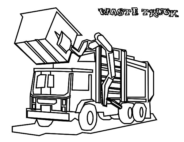 600x464 Bold Idea Garbage Truck Coloring Page Good Dump Pages 63 In Line