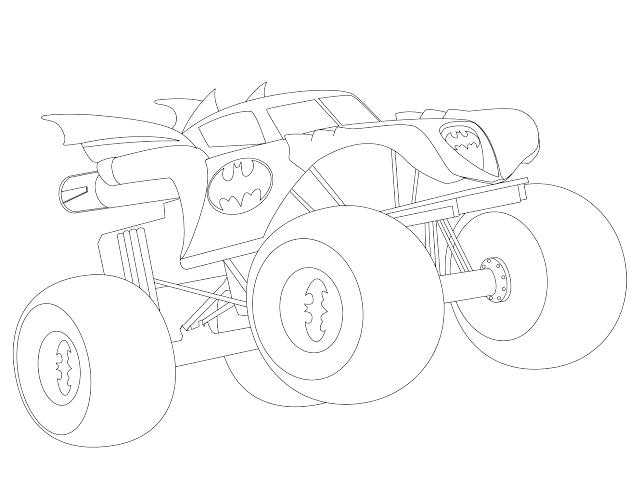 640x494 Batman Monster Truck Coloring Pages For Adults Only