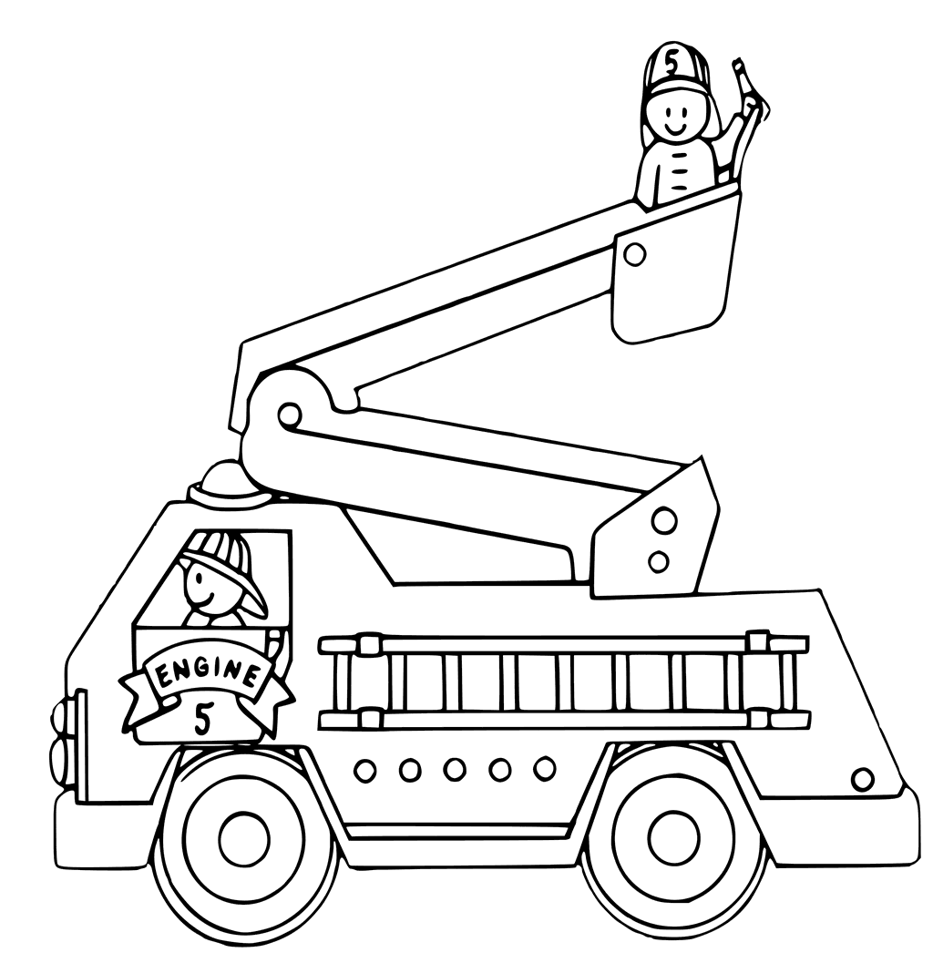 1024x1057 Fire Truck Coloring Pages