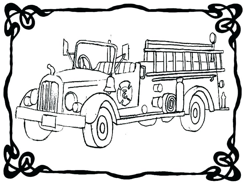 863x647 Firetruck Coloring Page Fire Truck Coloring Pages Preschool