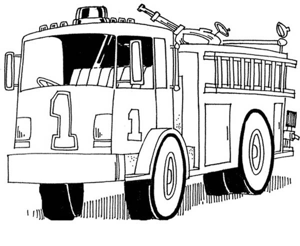 600x492 Fire Truck Coloring Pages