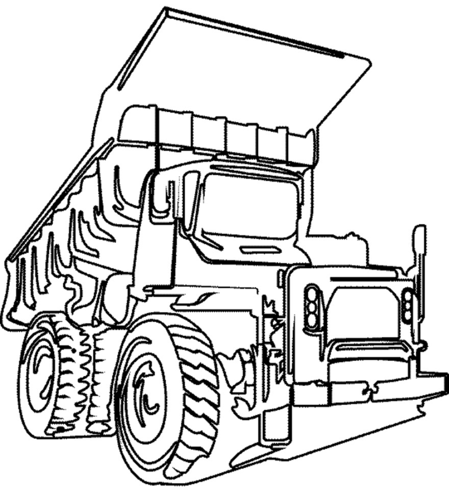 880x966 Printable Dump Truck Coloring Pages Coloring Me