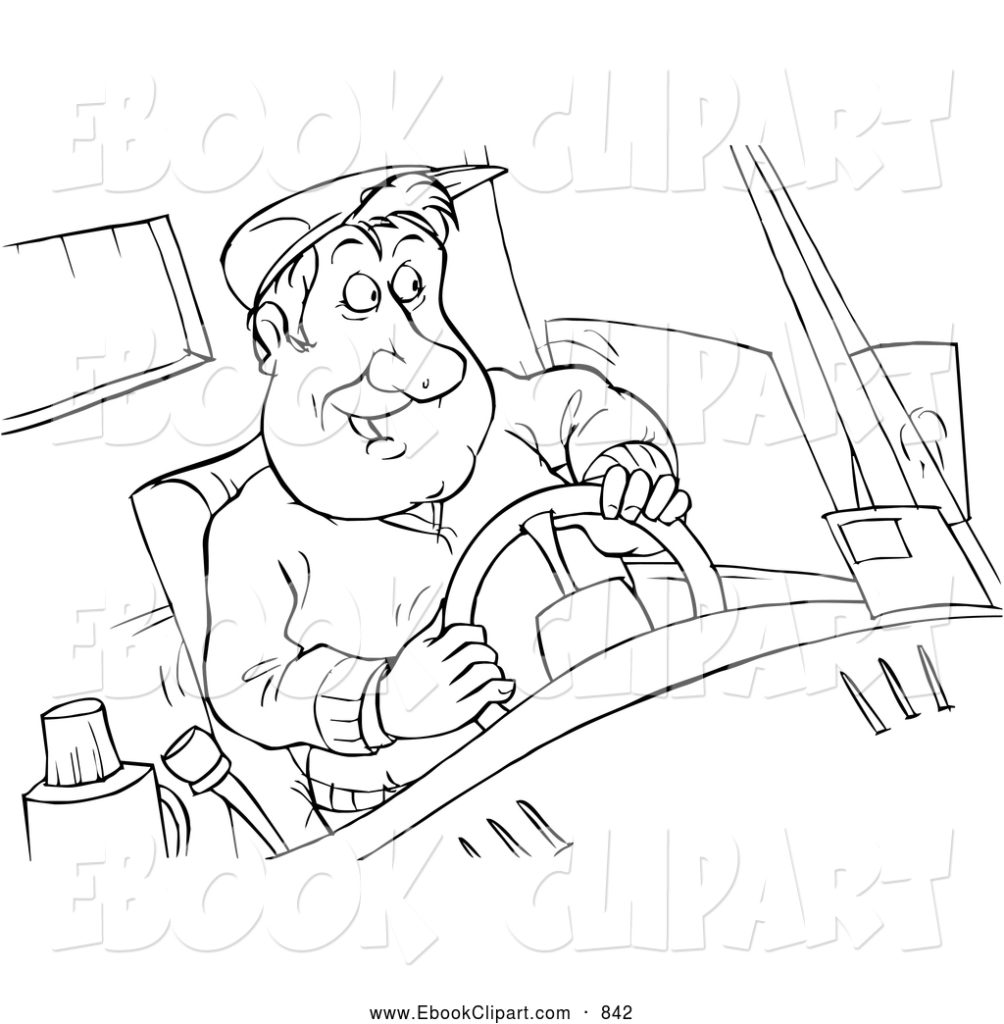 1004x1024 Royalty Free Driver Stock Ebook Designs Truck Driver Coloring Page
