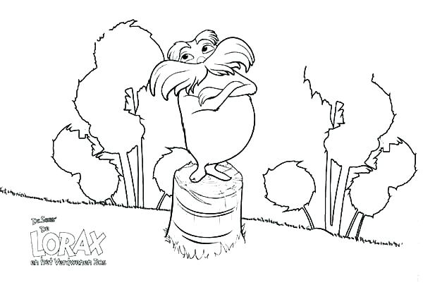 600x404 Lorax Truffula Tree Coloring Page The And Last Pages