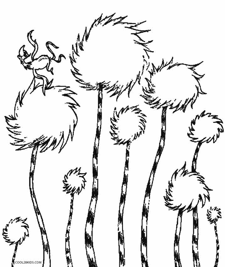 717x850 Lorax Truffula Trees Coloring Pages