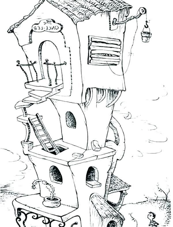 600x789 Truffula Tree Coloring Page The Coloring Page Lorax Tree Coloring