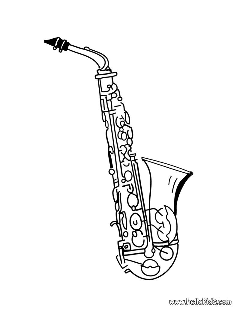 800x1034 Trumpet Coloring Pages