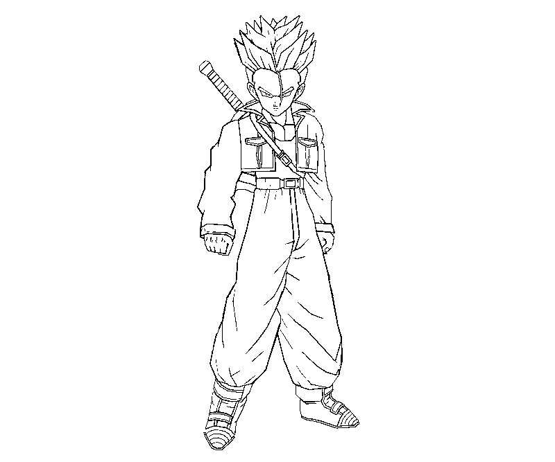 800x667 Dragon Ball Z Coloring Pages Trunks ~ Best Ideas For Printable