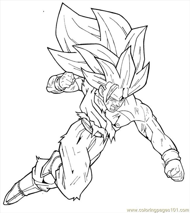 650x729 Dragon Ball Z Goku Coloring Pages
