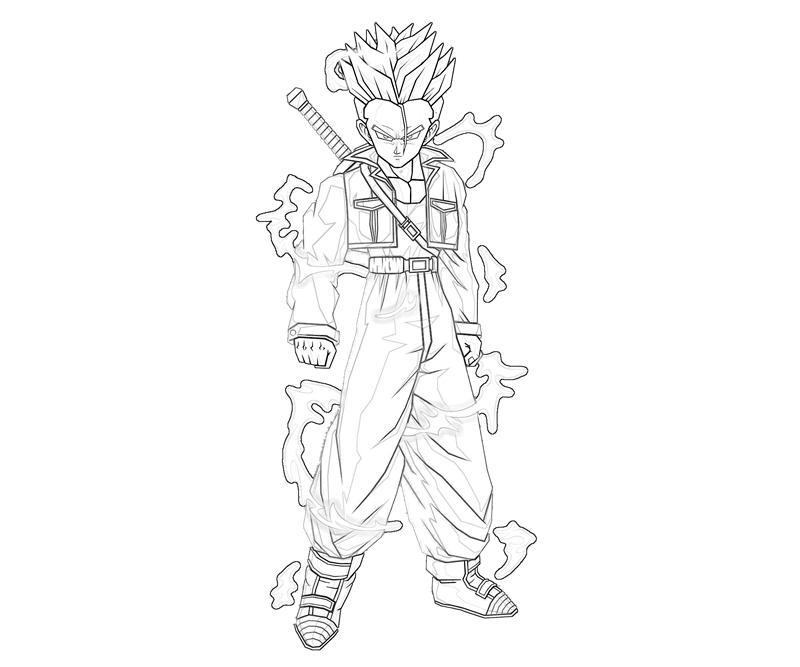 800x667 Dbz Coloring Pages Trunks