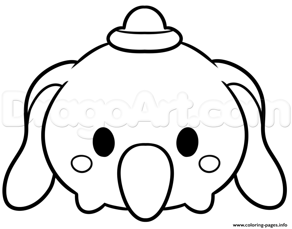 969x759 Tsum Tsum Dumbo Disney Coloring Pages Printable