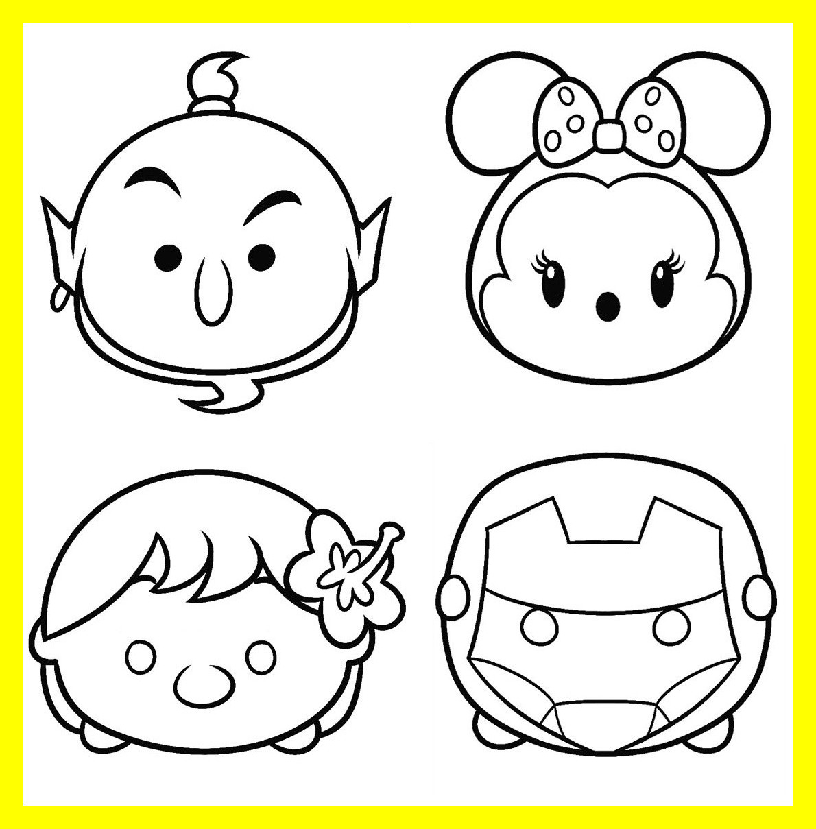 1190x1209 Coloring Pages Disney Tsum Tsum