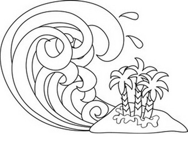 640x510 Tsunami Wave Coloring Page Tsunami Tsunami Waves