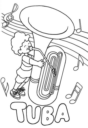 Tuba Coloring Page