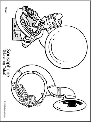 304x404 Coloring Page Sousaphone Abcteach