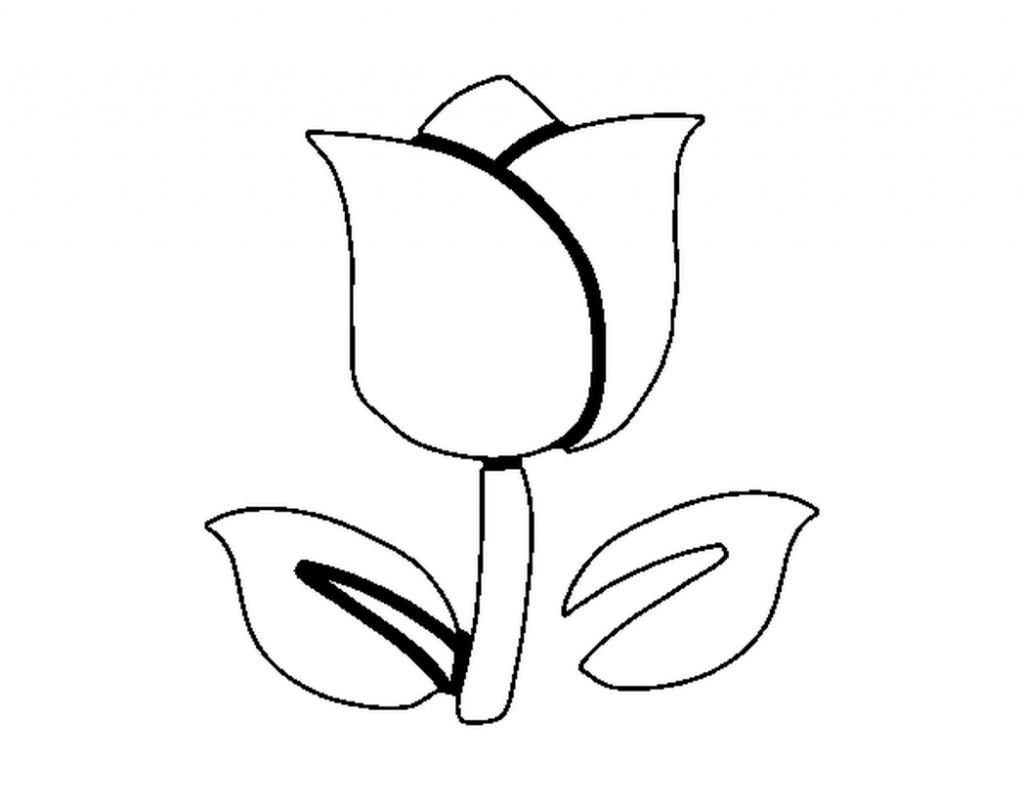 1024x802 Best Coloring Pages Landscapes Flowers Tulips Beautiful Tulip Free