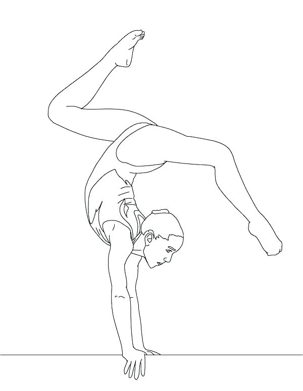 600x775 Gymnastics Coloring Page Gymnastics Coloring Pages Balance Beam