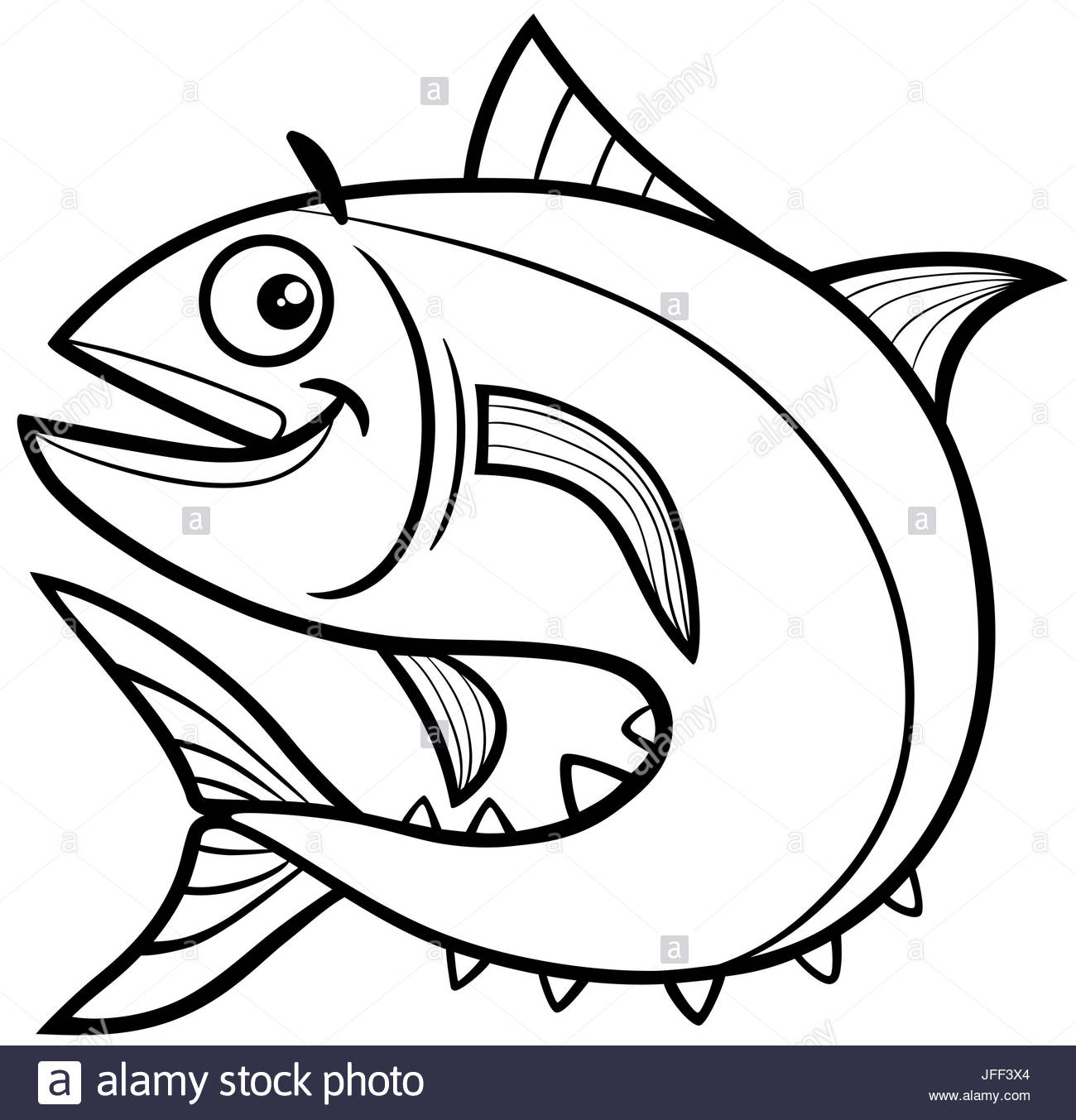 1300x1353 Tuna Fish Coloring Page Stock Photo 147235148
