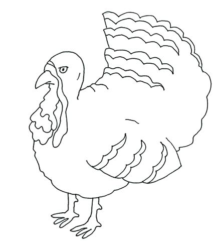 447x500 Turkey Color By Number And Medium Size Of Free Turkey Coloring