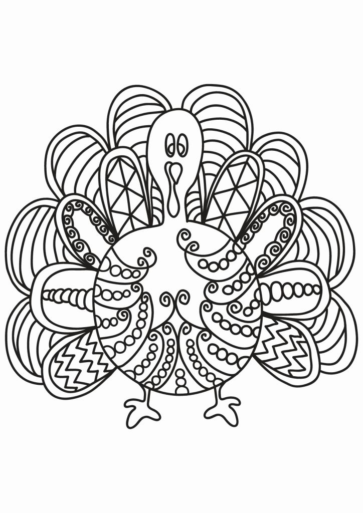 Turkey Coloring Pages For Adults