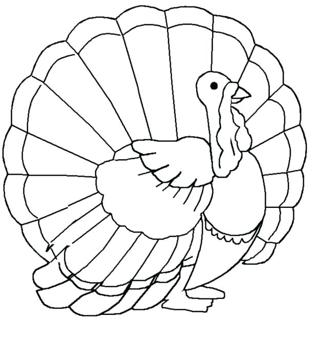 615x705 Turkey Images To Color Also Thanksgiving Turkey Coloring Page Free