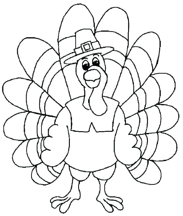 600x708 Turkey Coloring Page Turkey Coloring Pages Free Printable Thanks