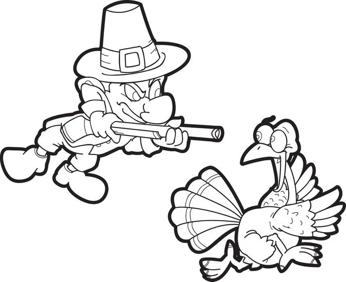 700x570 Free Printable Pilgrim Coloring Pages For Kids
