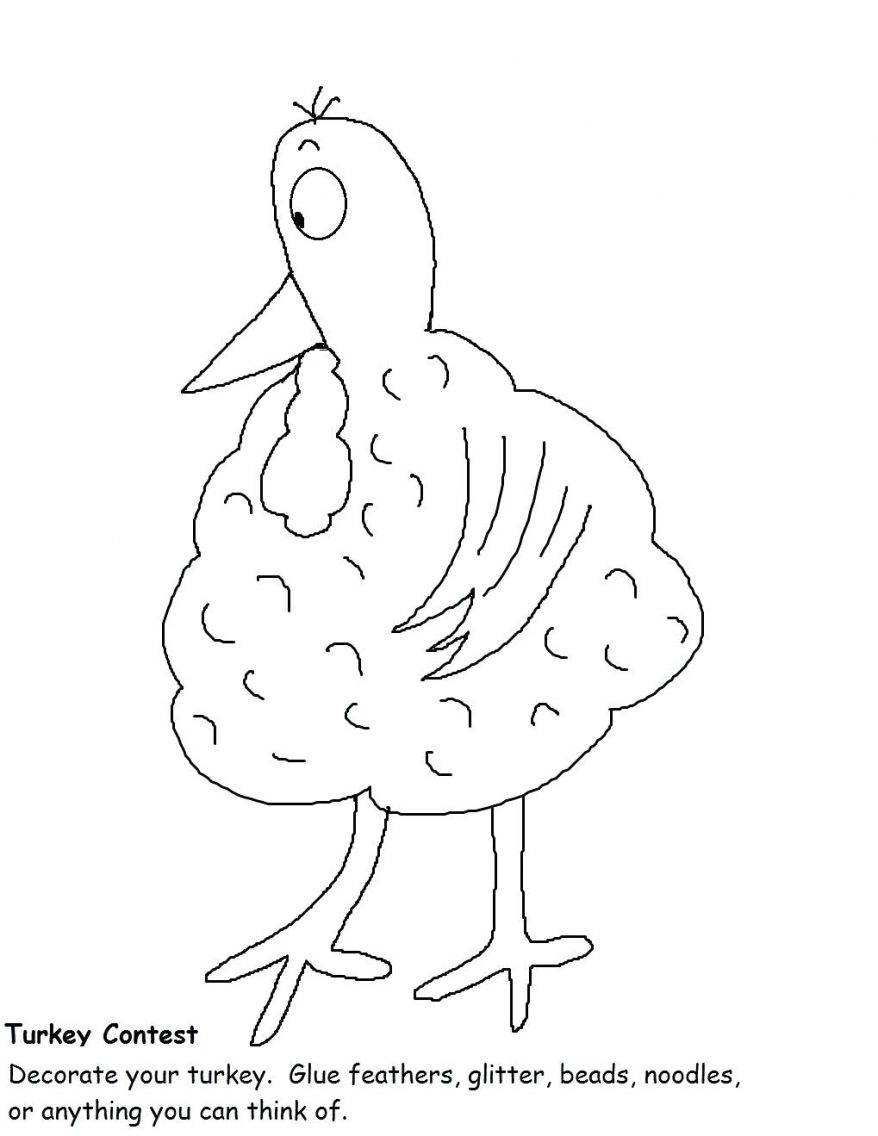 878x1136 Printable Turkey Template