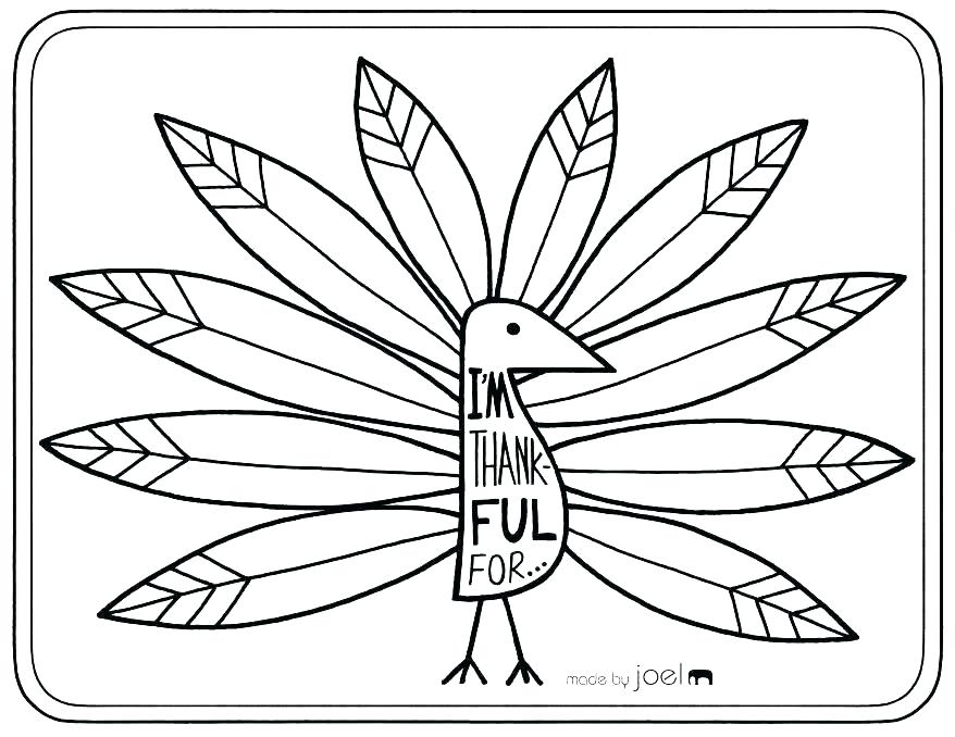 878x678 Astounding Turkey Coloring Pages Free Printable