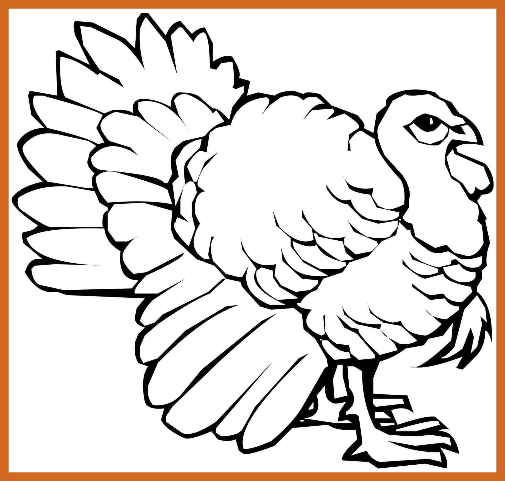 Turkey Head Coloring Page