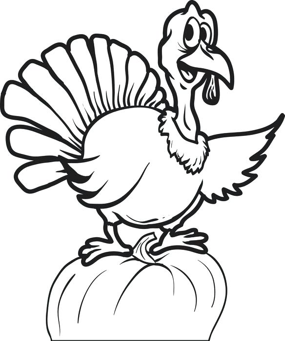 584x700 Cartoon Turkey Head Cartoon Roast Football Turkey Scared Black