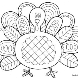 268x268 Coloring Page Turkey Head Kids Drawing And Coloring Pages