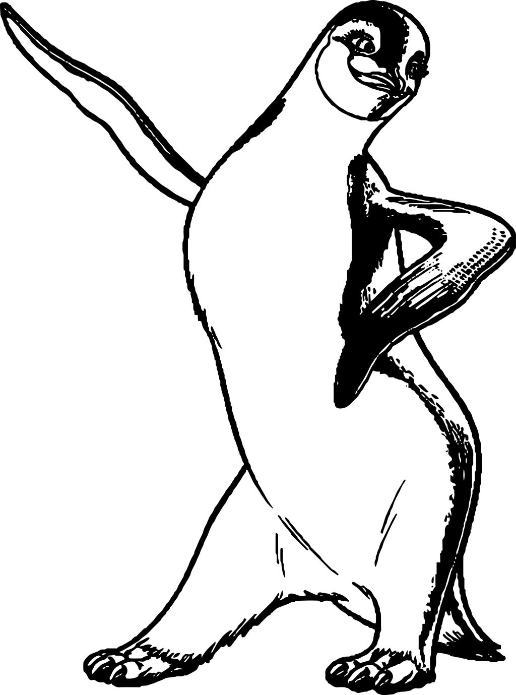 1024x1379 Now Happy Feet Two Coloring Pages Page Outline