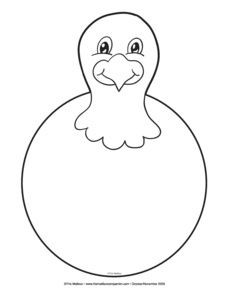 232x300 Printable Turkey Template Coloring Pages Kindergarten Door Pattern