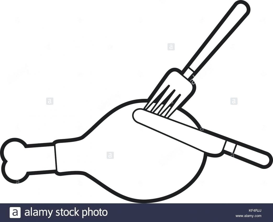 1043x849 Chicken Leg Black And White Tasty Drumstick Coloring Pages Ocean