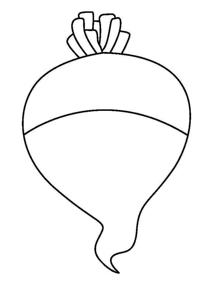 750x1000 Vegetables Turnip Coloring Page 5