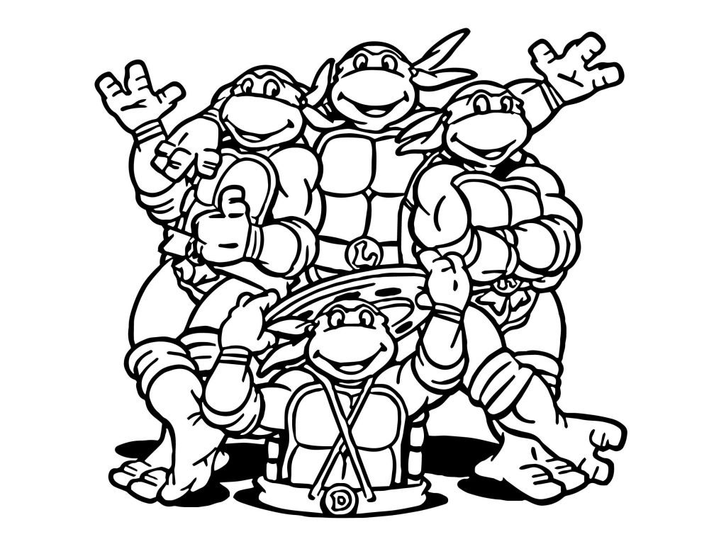 1024x768 Coloring Pages Turtle Sea Toint Ninja Turtles Foreschoolers