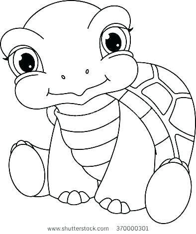 394x470 Cute Turtle Coloring Pictures Pages Baby T