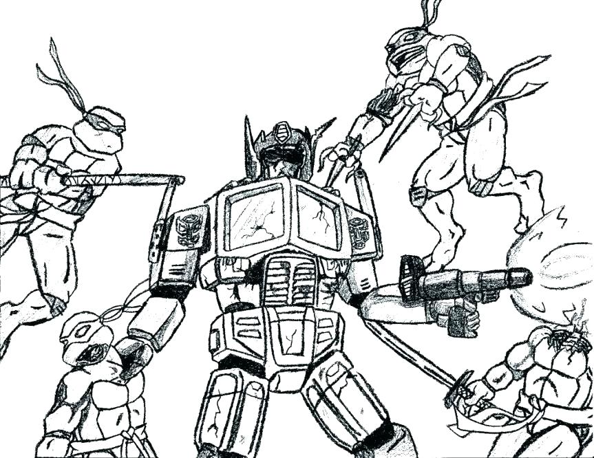 863x666 Teenage Mutant Ninja Turtles Coloring Pages Printable And Teenage