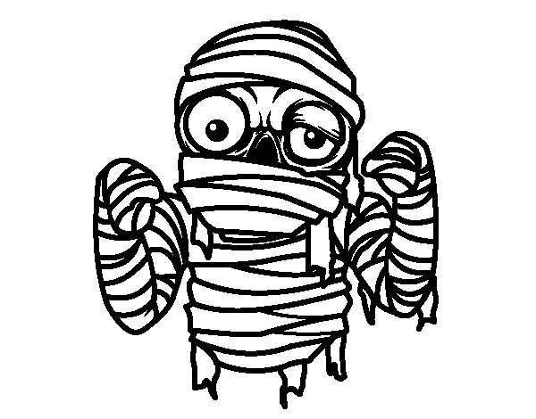 600x470 Tutankhamun Mummy Coloring Page