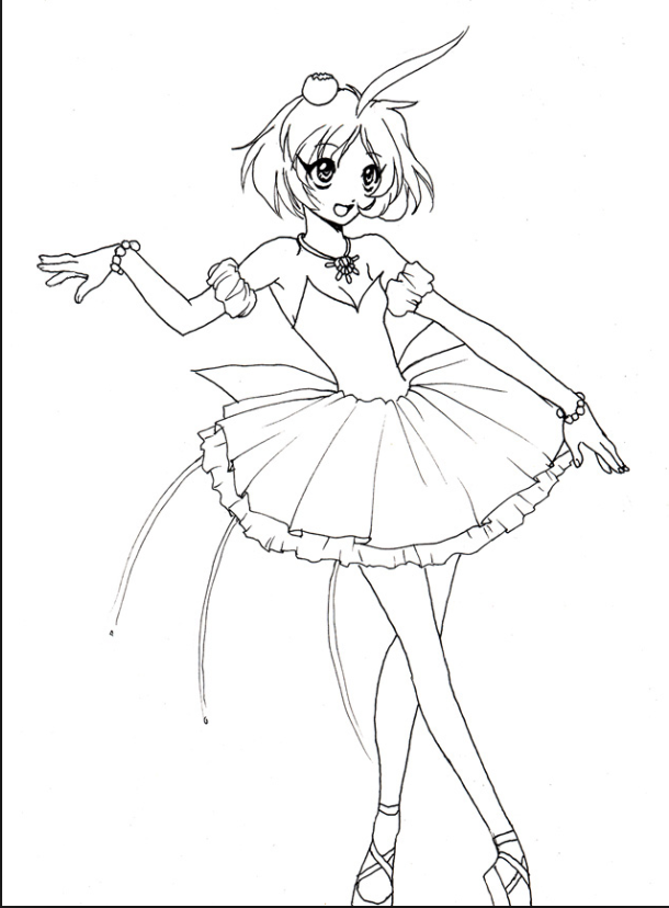610x828 Princess Tutu Coloring Page Princess Tutu (Duck)