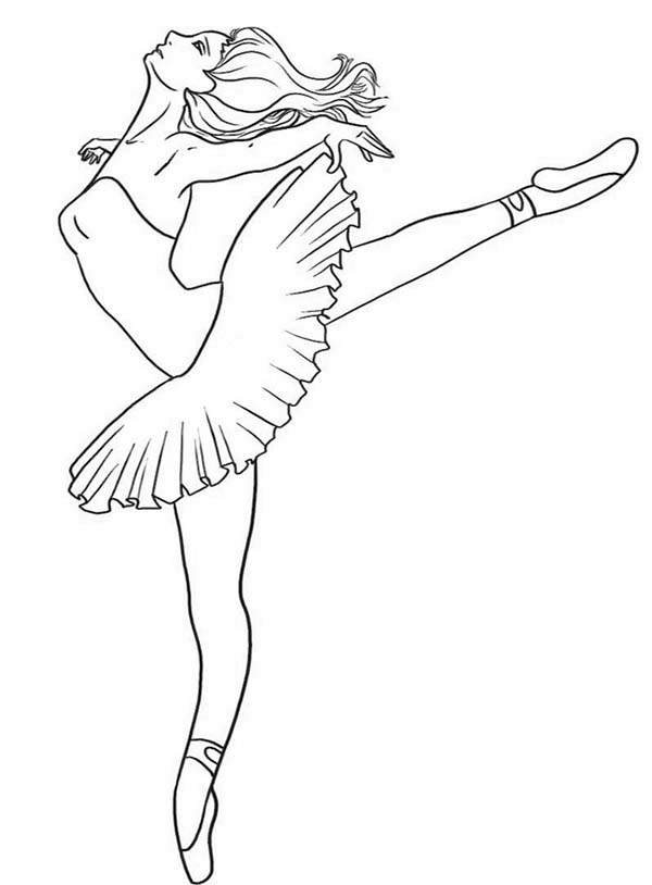 600x814 Ballerina Wearing Tutu Coloring Page Color Luna